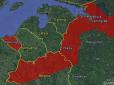 Країни Балтії в оточенні: Опубліковано карту путінських військових навчань 