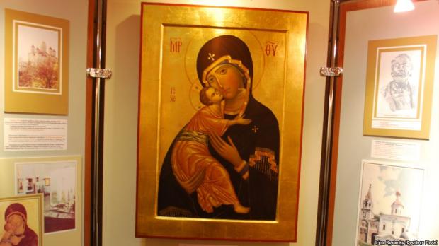 Копія Вишгородської ікони Божої Матері в Історичному музеї Вишгорода