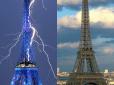 Блискавка вдарила в найвідомішу туристичну принаду Парижа (фотофакт)