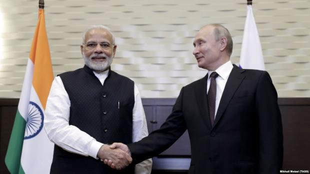 президент Росії Володимир Путін і прем'єр-міністр Індії Нарендра Моді