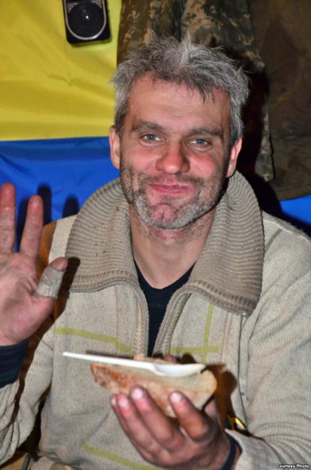 Ігор Брановицький на фронті (фото побратима Руслана Боровика). Грудень 2014 року
