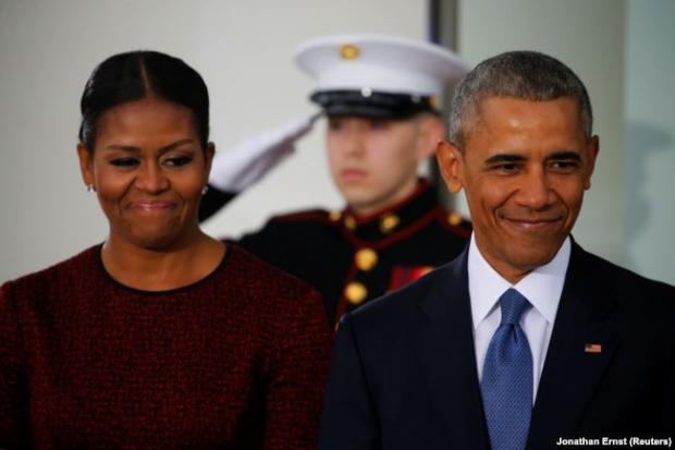 Президент США Барак Обама і його дружина Мішель. Вашингтон, 20 січня 2017 року