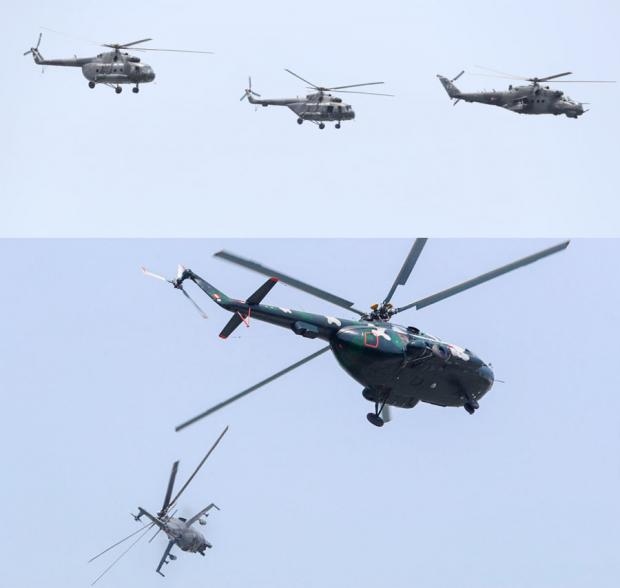 Гелікоптери «Мі» ВПС Перу 3 лютого 2019 року на повітряному параді на честь 100-річчя Військово-повітряних сил країни