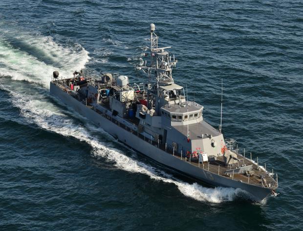 ATLANTIC OCEAN (March 2, 2016) – The Patrol Craft ship USS Shamal (PC 13) sails off the coast of Northern Florida.