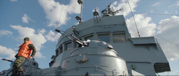 Спарена кулеметна установка Утьос-М на морському буксирі "Корець" (A830)