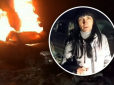 Заявила, що через Зеленського: Українка на камеру спалила своє авто (відео)