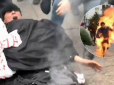 Отримав жахливі опіки: У Києві під Офісом президента чоловік скоїв самопідпал (фото, відео)