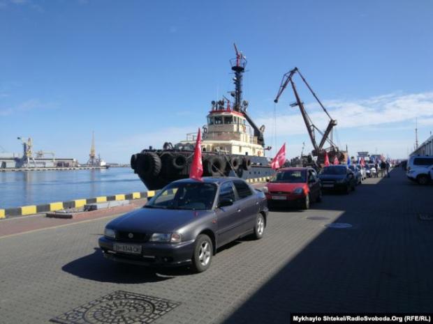 Автопробіг, заблокований через радянську символіку. Одеса, 9 травня, 2020