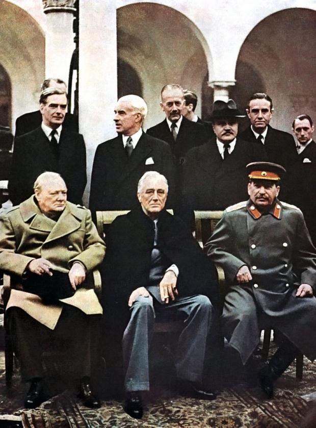 Черчилль, Рузвельт и Сталин в Ялте