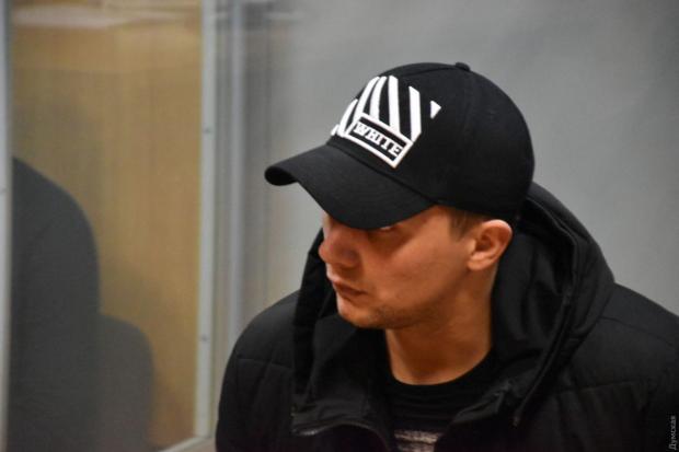 Охоронець Микола Дмитрук під час судового засідання в Малиновському районному суді Одеси