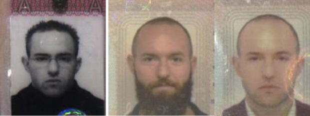 Три фотографії з австрійських паспортів Марсалека