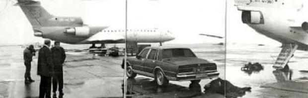 3 листопада 1996 року. День вбивства Щербаня. На фото можна помітити той самий "Шевроле" та літак олігарха